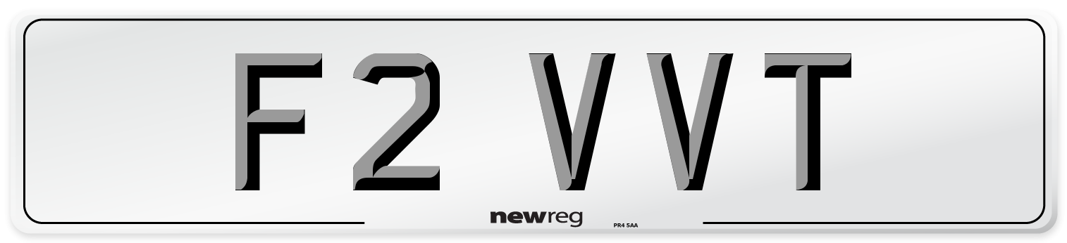 F2 VVT Number Plate from New Reg